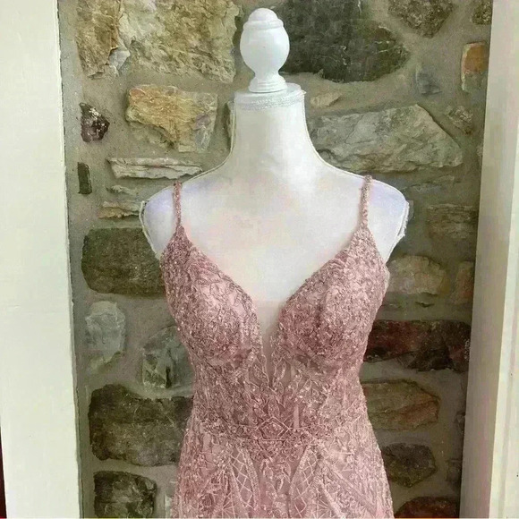 Ellie Wilde Floral Sequin Fit & Flare Tulle Sequin Corset Prom Dress Womens 6 - Picture 5 of 16